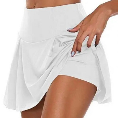 Pantaloni scurti sport pentru femei Fusta tenis Fete Sală de sport Fusta scurtă de dans Running Fitness Pantaloni scurți pentru yoga Fusta pantaloni Anti-golire 2 în 1