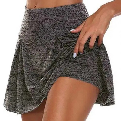 Pantaloni scurti sport pentru femei Fusta tenis Fete Sală de sport Fusta scurtă de dans Running Fitness Pantaloni scurți pentru yoga Fusta pantaloni Anti-golire 2 în 1