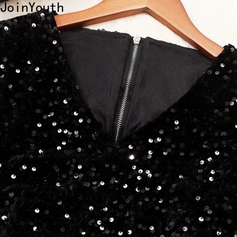 Rochie de iarnă pentru femei, rochii din piele, mozaic, coreeană, cu paiete grele, slim fit, rochii de petrecere, pliate, bodycon, pentru femei