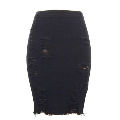 GBYXTY Női Summer High Wasit Jeans Ceruzaszoknya divat Neon színű szakadt lyukak Bojt Bodycon farmerszoknya miniszoknya ZL346