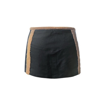 Xingqing y2k дънкова пола от 2000-те Естетична дамска ретро ниска талия с капси с кръстосано завързване с пачуърк къса дънкова пола Streetwear