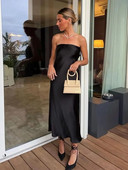TRAF 2023 rochie midi de vară pentru femei, rochie fără mâneci, stil de plajă, sexy, subțire, subțire, chic, ocazională, rochii lungi