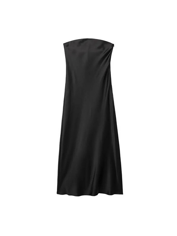 TRAF 2023 rochie midi de vară pentru femei, rochie fără mâneci, stil de plajă, sexy, subțire, subțire, chic, ocazională, rochii lungi