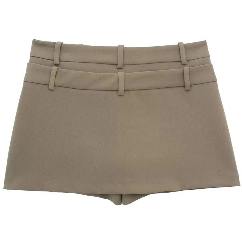 TRAF Mini Cargo suknja Ženske suknje Proljeće ljeto 2024. Kratka suknja s visokim dva struka Novo u suknjama Elegantne društvene ženske suknje