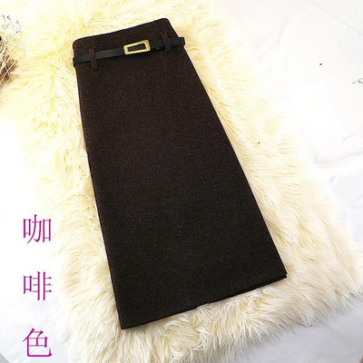 2023 Γυναικείες Φθινόπωρο Χειμώνας Νέα Μόδα Μάλλινες Μολύβι Φούστες Γυναικείες Ψηλόμεσες Λεπτές Γυναικείες Μονόχρωμες Ζεστές Φούστες Y584
