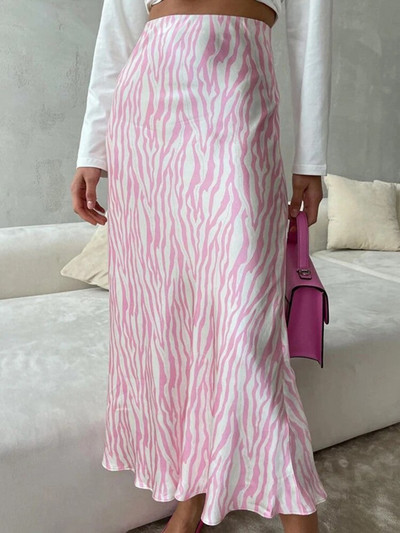 2023 Ljeto Jesen Ženske elegantne midi satenske suknje s printom visokog struka Uredska ženska uska olovka suknja za žene