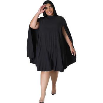 Ανοιξιάτικο Φθινόπωρο Αφρικανικές Γυναικείες Πολυεστέρας με λαιμόκοψη Ο Λευκό Κόκκινο Μαύρο Φόρεμα με μέγεθος έως το γόνατο XL-5XL Αφρικανικά φορέματα για γυναίκες