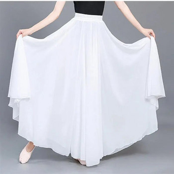 Λευκό σιφιόν ψηλόμεσο τούλι φούστες Γυναικείες μακριές κομψές συν μέγεθος Πλισέ φούστες με δίχτυ χορού C450