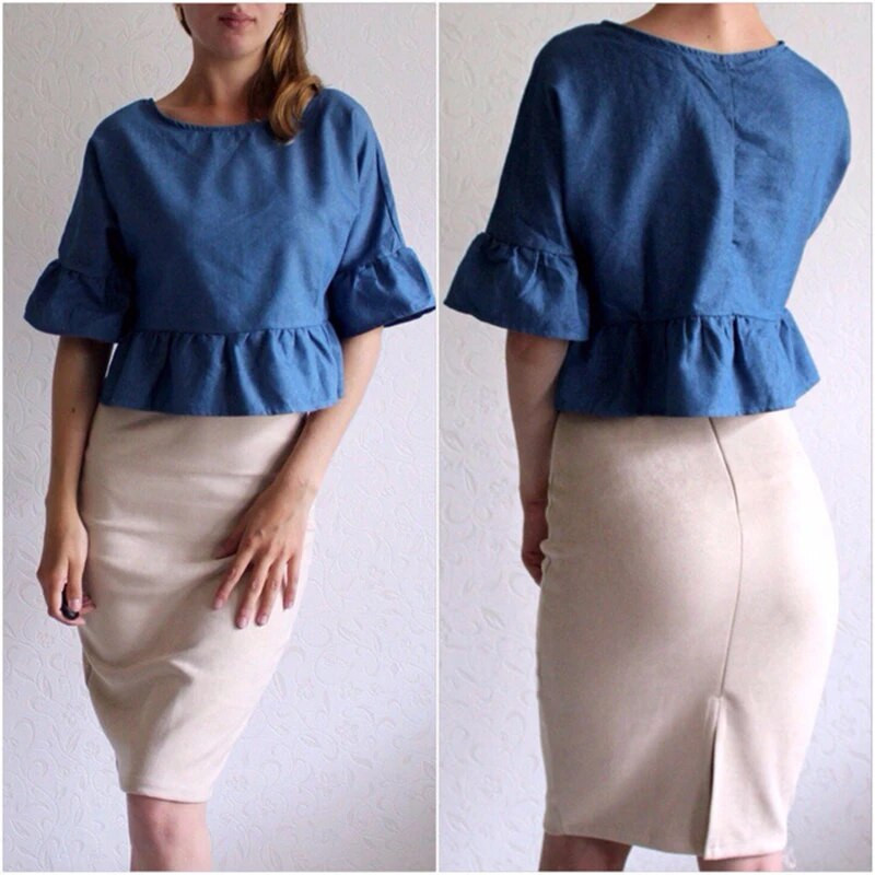 Neophil 2023. Zimska ženska midi pencil suknja od brušene kože visokog struka sivo ružičasta XXL seksi stilska rastezljiva folija za uredske poslove Saia S1009