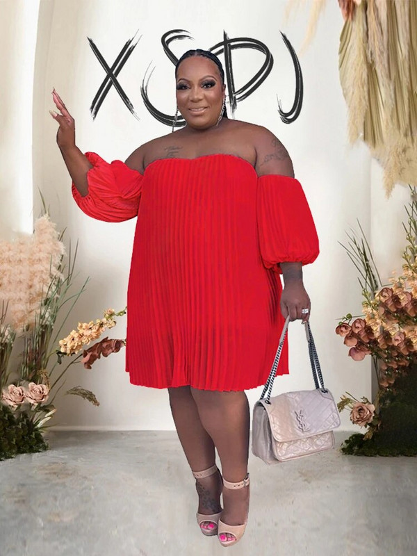 Rochie de vară din șifon rochie largi fără bretele, marimea mare, pentru femei, drapate, elegante, sexy, rochii scurte, dropshipping cu ridicata