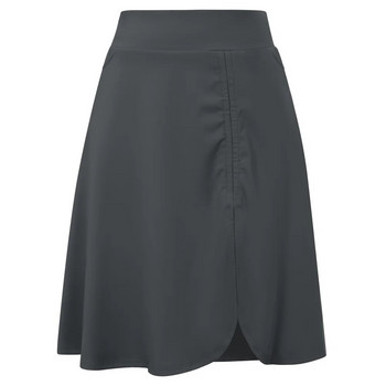 JS Дамска спортна пола Предна цепка с прикрепени къси панталони А-силует с висока талия Пола с вмъкнати джобове Високи еластични прилепнали поли