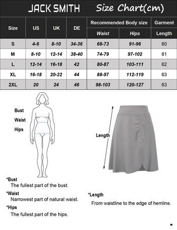 Γυναικεία αθλητική φούστα JS μπροστινό σκίσιμο με προσαρτημένο σορτς Ψηλόμεση φούστα σε γραμμή Α με ένθετο τσέπες ψηλές ελαστικές φούστες με λεπτή εφαρμογή