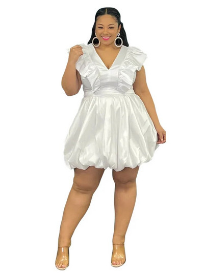 SOMO Nove haljine veće veličine Jednobojne prigodne džepove Slatka elegantna uredska dama Midi haljina Ljetna odjeća Veleprodaja Dropshipping 2023.