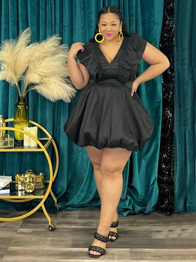 SOMO Nove haljine veće veličine Jednobojne prigodne džepove Slatka elegantna uredska dama Midi haljina Ljetna odjeća Veleprodaja Dropshipping 2023.