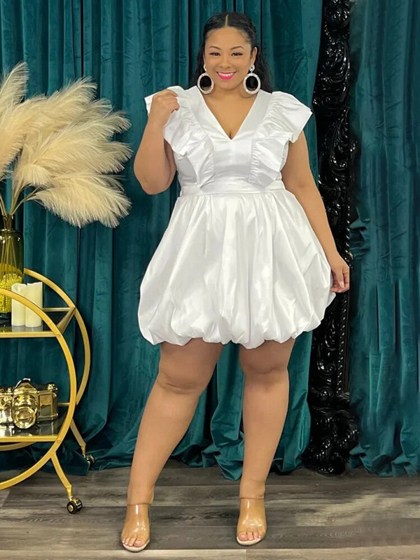 SOMO Nove haljine veće veličine Jednobojne prigodne džepove Slatka elegantna uredska dama Midi haljina Ljetna odjeća Veleprodaja Dropshipping 2023.