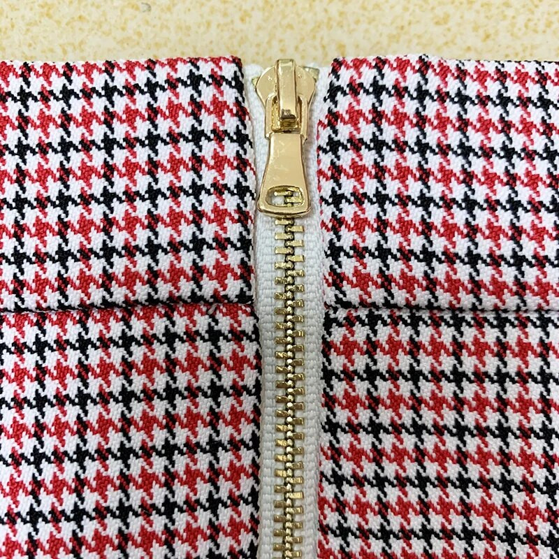 HIGH STREET Najnovija modna dizajnerska suknja iz 2024. Ženska mini suknja s dugmadima u obliku lava