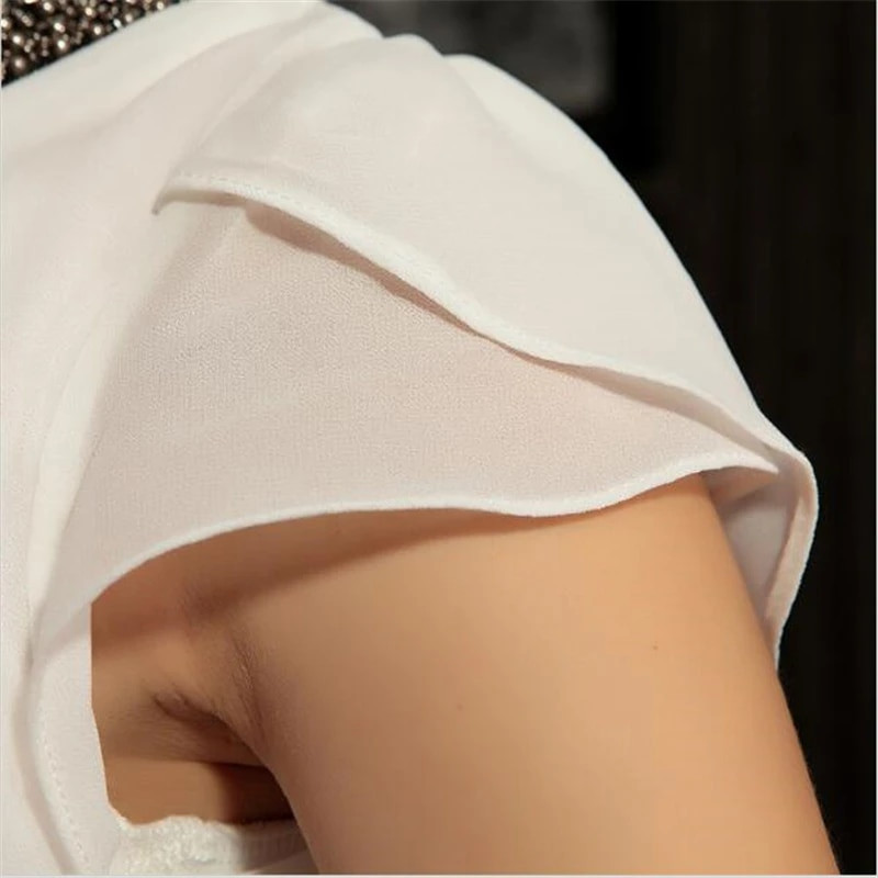 2019 seksi bluza majica marke YUIYE ženska košulja od šifona kratkih rukava ljetna ležerna moda Uska bluza s okruglim izrezom ženska košulja