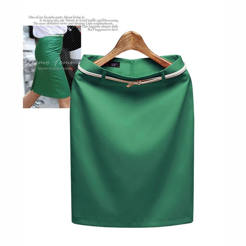 Γυναικείες ψηλόμεσες κοντές φούστες Επίσημα ρούχα γραφείου Lady Plus Size S - XXXL Candy Color Γυναικεία Κομψή μίνι γυναίκα Pencil φούστα