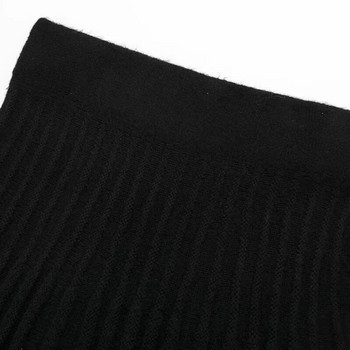 Πλεκτή πλισέ φούστα TRAF Γυναικείες φούστες Χειμώνας Άνοιξη 2024 Μίνι μαύρη μέση φούστα Νέα σε φούστες Κομψές και κομψές φούστες