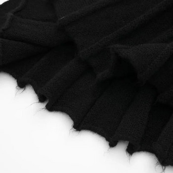 Πλεκτή πλισέ φούστα TRAF Γυναικείες φούστες Χειμώνας Άνοιξη 2024 Μίνι μαύρη μέση φούστα Νέα σε φούστες Κομψές και κομψές φούστες