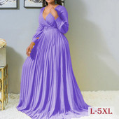 Elegantiška didesnio dydžio moteriška suknelė 5XL plius moteriška pavasario vasara šifono vakarėliui skirtos suknelės vestuvėms, gimtadienio proga, apsiaustas Maxi moteriškas Vestido