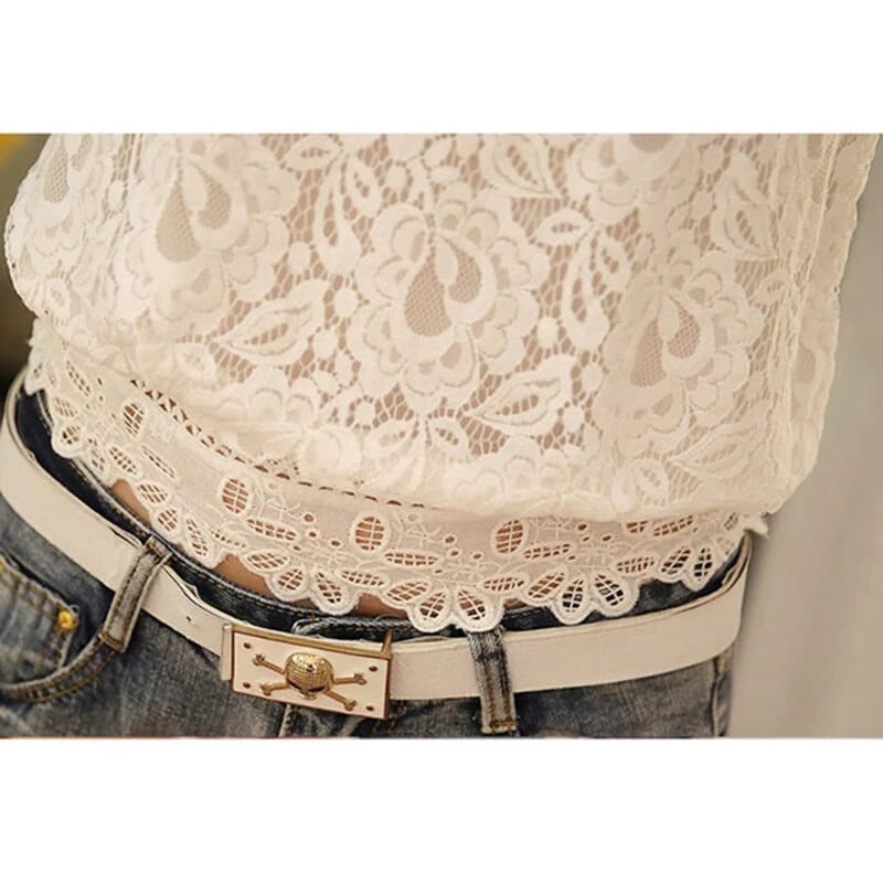 Vasariniai moteriški palaidiniai marškinėliai trumpomis rankovėmis nėriniuoti šifoninė palaidinė su kaklu, siuvinėjimas balti marškiniai moteriški laisvalaikio moteriški viršutiniai drabužiai, Silm