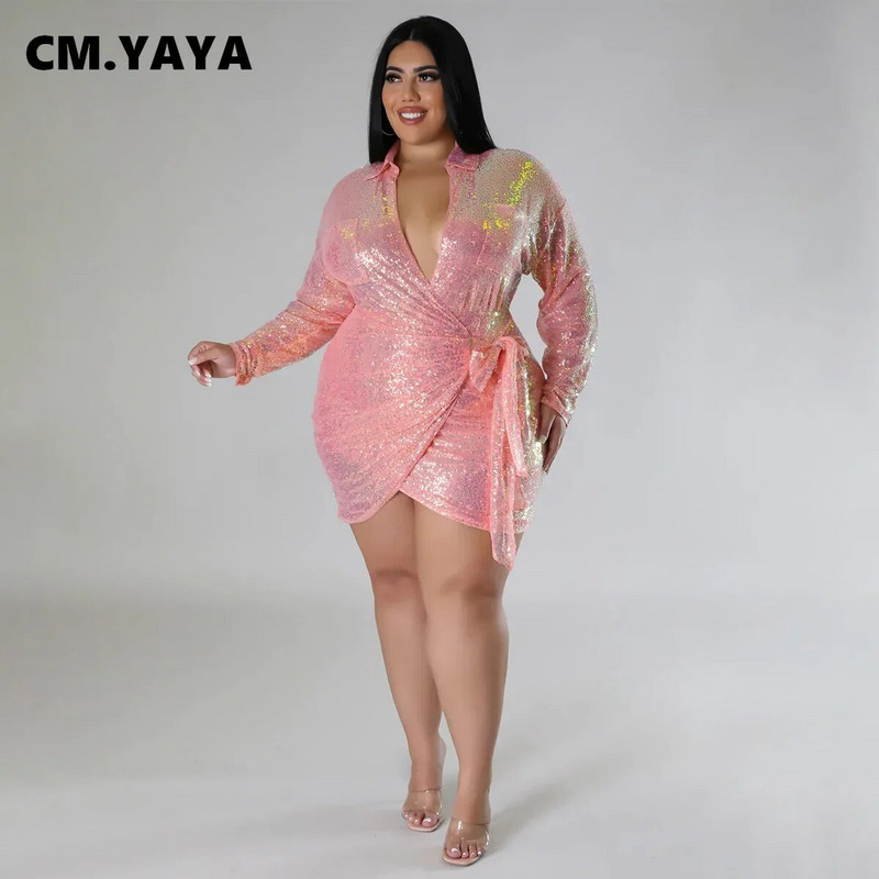 CM.YAYA rochie midi cu mâneci lungi, cu mâneci lungi, cu paiete laterale, cu paiete, 2023, sexy, pentru petrecere, seara, elegante, rochii, rochii