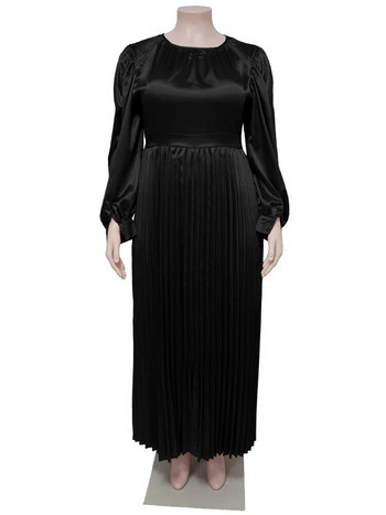 Γυναικεία φορέματα Wmstar Plus Size Νέα φθινοπωρινά ρούχα Solid O Neck Πλισέ Κομψό Γλυκό φόρεμα Maxi Χονδρική Dropshipping