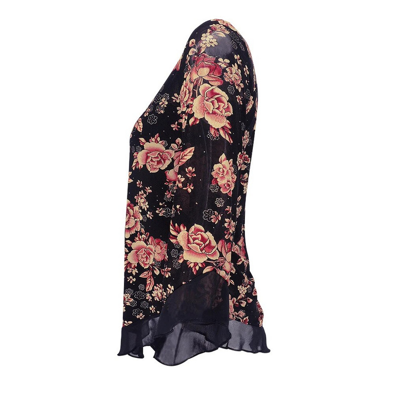 Yitonglian košulja velikih veličina Ženske 2020. Bluze Cvjetne tunike Topovi Ležerna košulja širokih rukava Duga bluza Košulja blusas elegantna H369R