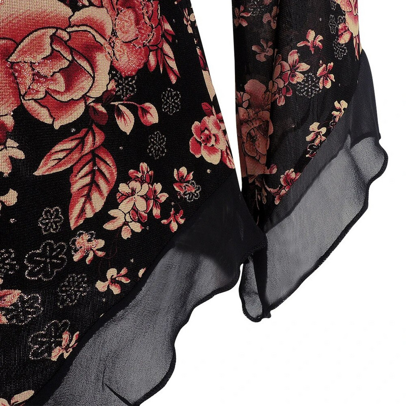 Yitonglian košulja velikih veličina Ženske 2020. Bluze Cvjetne tunike Topovi Ležerna košulja širokih rukava Duga bluza Košulja blusas elegantna H369R