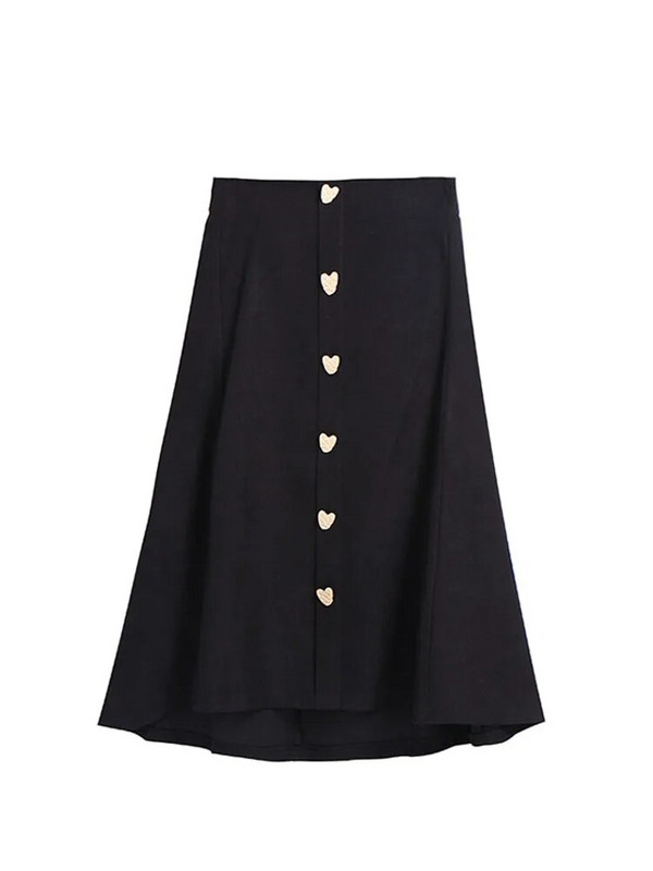 Proljetne ženske crvene srednje duge suknje Trendy labave vintage suknje A kroja Streetwear Ženska korejska elegantna suknja visokog struka velike veličine