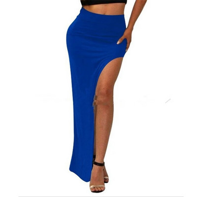 New Fashion Fuste Split Femei Sexy Fuste Lungi Sexy Fusta Deschisă Deschisă Deschisă Laterale Fustă Lungă Talie Înaltă Fusta Maxi Negru