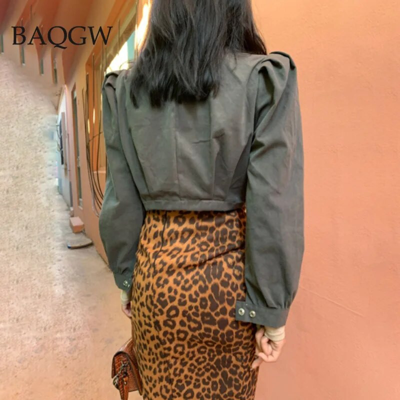 Ženske baršunaste pencil suknje s leopard printom visokog struka, elegantne, izrezane s bočnim prorezima, seksi ženska jesenska suknja Lady Party Club