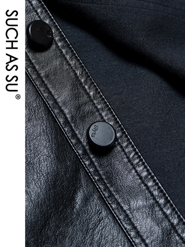 SUCH AS SU za cijelu sezonu 2023. Ženska suknja od PU kože do koljena SML XL XXL XXXL 4XL Ženska crna suknja s jednim kopčanjem veće veličine