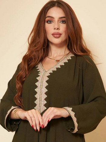 Eid Mubarak Ρόμπα Γυναικεία Μαρόκο Abaya Φόρεμα Femme Party μακριά Φορέματα Προσευχή Ραμαζάνι Kaftan Abaya Dubai Arab Turkey Islam Vestidos