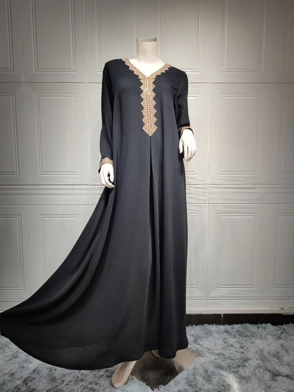 Eid Mubarak köntös Női Marokkó Abaya Ruha Női Party Hosszú ruhák Imádság Ramadan Kaftan Abaya Dubai Arab Törökország Islam Vestidos