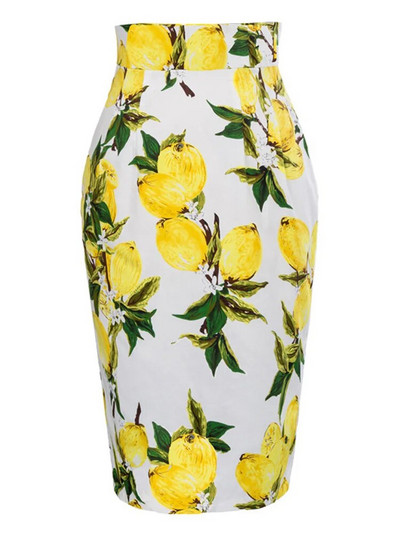 Bavlnená letná bandážová sukňa Dámska priliehavá korčuliarska midi dĺžka Dámska retro vintage ležérna sukňa s vysokým pásom do práce