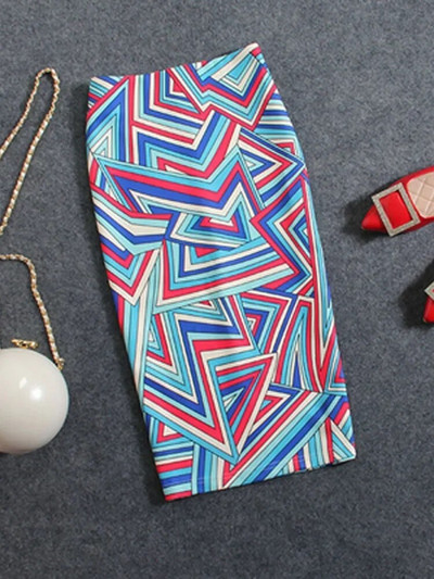 Ženske pencil suknje s otisnutom grafikom Ljeto Jesen Visokog struka Tube faldas Ženska rastezljiva suknja Ženska GD503