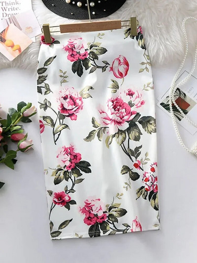 Ženske pencil suknje s otisnutom grafikom Ljeto Jesen Visokog struka Tube faldas Ženska rastezljiva suknja Ženska GD503