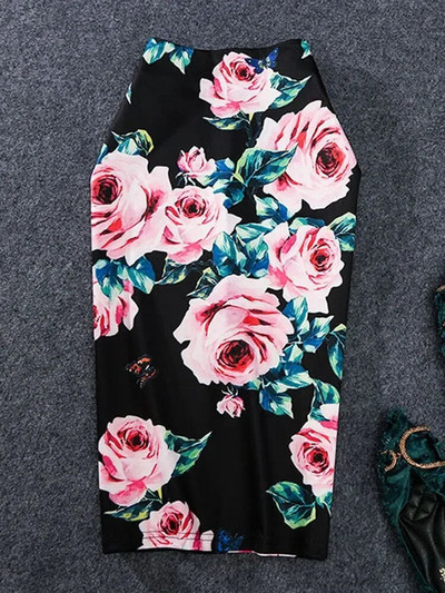 Ženske pencil suknje s otisnutom grafikom Ljeto Jesen Visokog struka Tube faldas Ženska rastezljiva suknja Ženska GD503