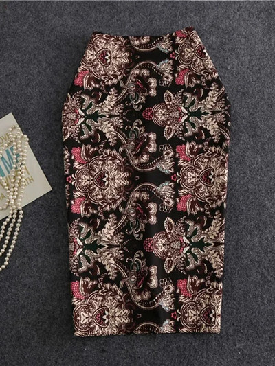 Ženske pencil suknje s otisnutom grafikom Ljeto Jesen Visokog struka Tube faldas Ženska rastezljiva suknja Ženska GD503