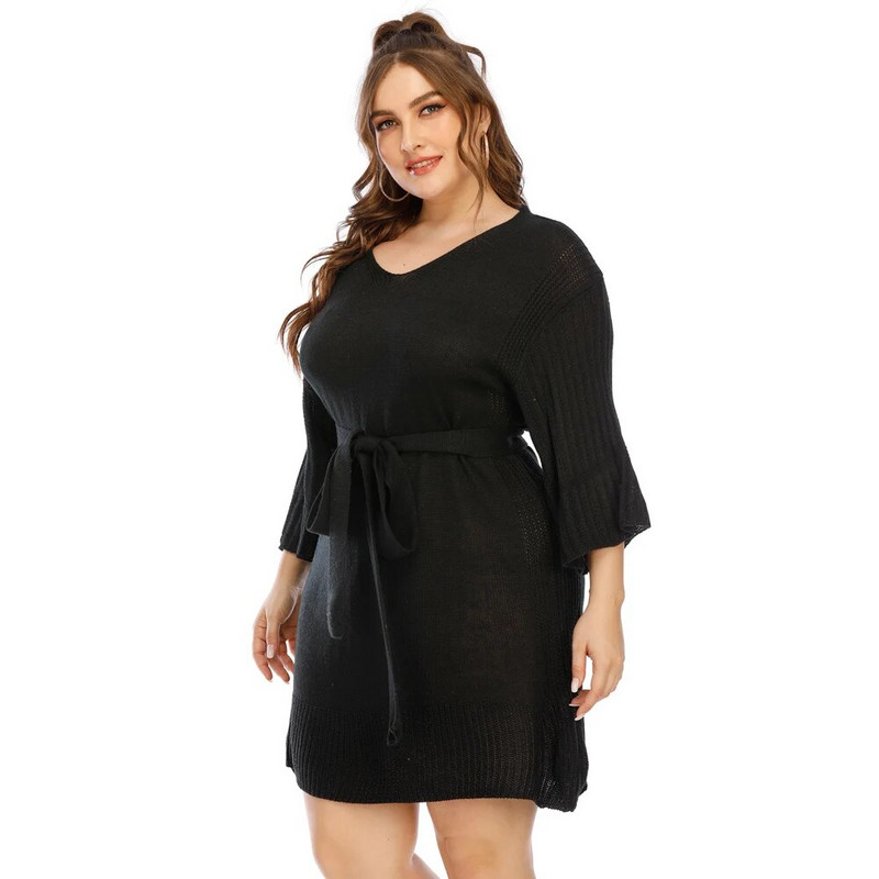 2022 m. Nauja Moteriška Didelio dydžio Suknelė Vientisa Juoda Raudona Didelė Didelio Didelio Gatvės drabužiai Drabužiai Kasdieniai drabužiai Moteriški Kostiumai