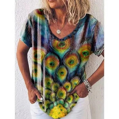 2023. aasta ülisuur, 3D-kassipoegade mustriga, prinditud naiste tänavarõivaste suvine T-särk, vabaaja särk, lühikeste varrukatega naiste 5XL