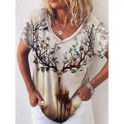 2023 Tricou supradimensionat 3D cu pisicuță imprimat pentru femei, haine de stradă, tricou de vară, ocazional, pulover, cu mânecă scurtă, pentru femei, 5XL