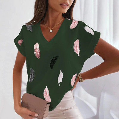 Tricou cu decolteu în V Moda 3d Transparentă Y2k alb-negru cu carouri Îmbrăcăminte ocazională de vară cu mânecă scurtă Tricou clasic liber drăguț pentru femei Top