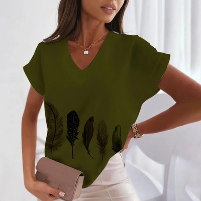 Tricou cu decolteu în V Moda 3d Transparentă Y2k alb-negru cu carouri Îmbrăcăminte ocazională de vară cu mânecă scurtă Tricou clasic liber drăguț pentru femei Top