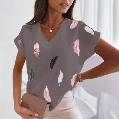 Tricou cu decolteu în V Moda 3d Transparentă Y2k alb-negru cu carouri Îmbrăcăminte ocazională de vară cu mânecă scurtă Tricou clasic liber drăguț pentru femei Top