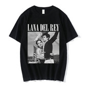 Tricou nou Lana Del Rey Ldr cu imprimeu grafic Fashion Streetwear, cu mâneci scurte, ocazional, cu gât crew, tricou pentru femei