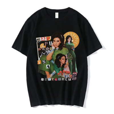 Tricou nou Lana Del Rey Ldr cu imprimeu grafic Fashion Streetwear, cu mâneci scurte, ocazional, cu gât crew, tricou pentru femei