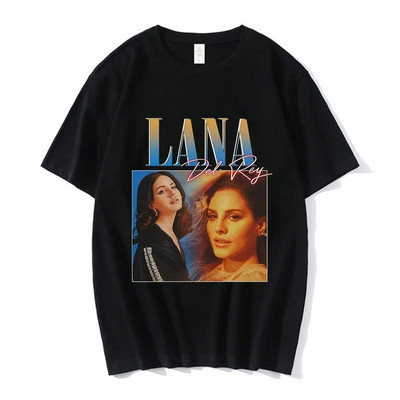 Tricou nou Lana Del Rey Ldr cu imprimeu grafic Fashion Streetwear, cu mâneci scurte, ocazional, cu gât crew, tricou pentru femei